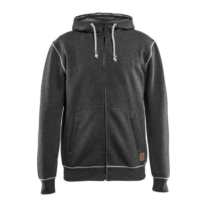 Blaklader 33981157 Hoodie Full Zip Black Melange Main #colour_black-melange