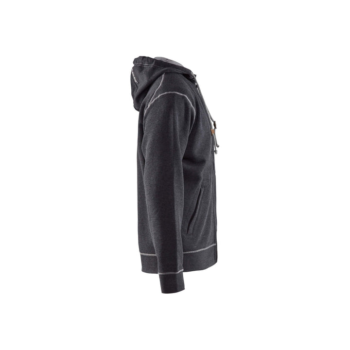 Blaklader 33981157 Hoodie Full Zip Black Melange Right #colour_black-melange