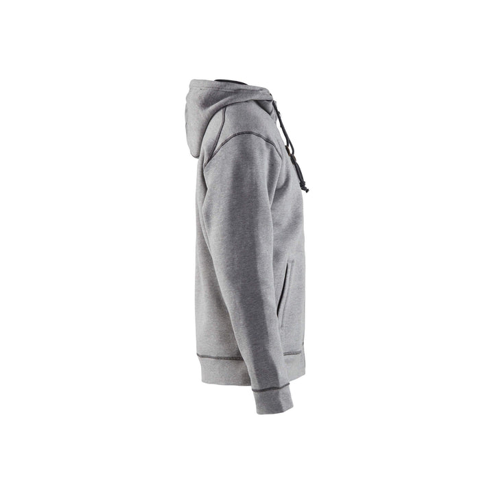 Blaklader 33981157 Hoodie Full Zip Grey Melange Right #colour_grey-melange