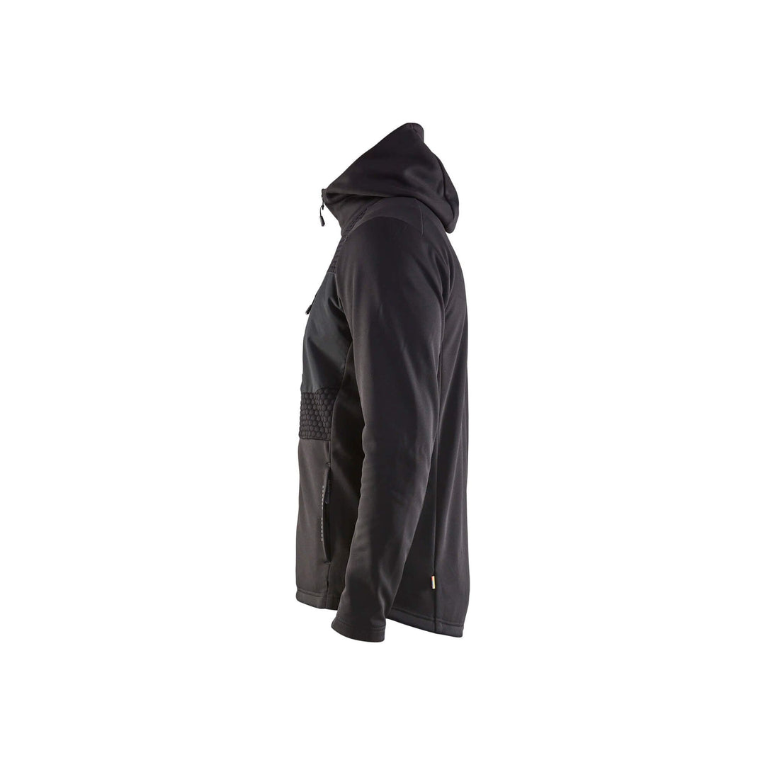 Blaklader 35402526 Hoodie Full Zip Black Left #colour_black