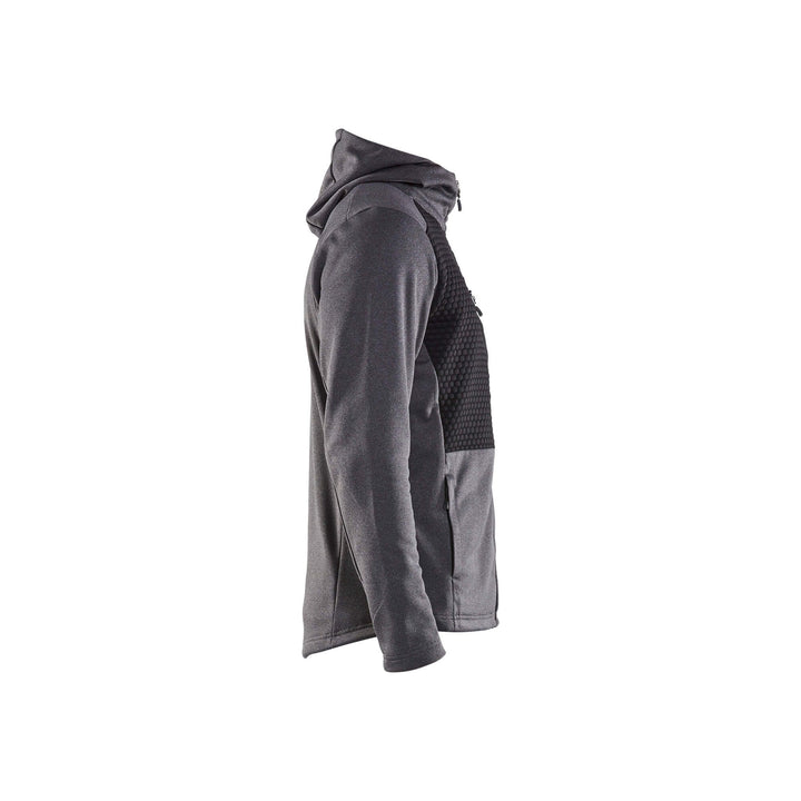 Blaklader 3540 Hoodie Full Zip Black Melange Right#colour_black-melange