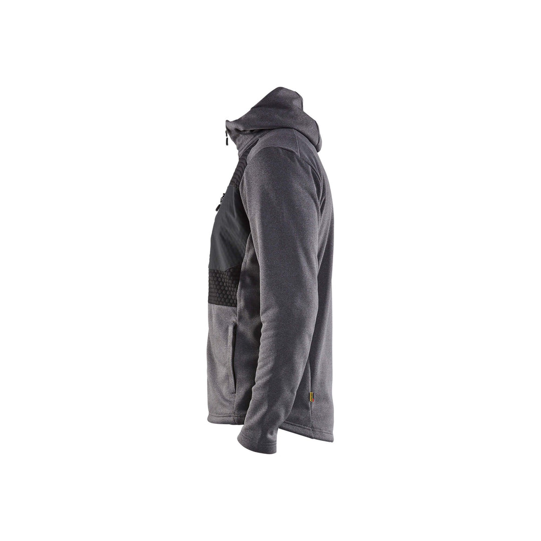 Blaklader 35402533 Hoodie Full Zip Black Melange Left #colour_black-melange