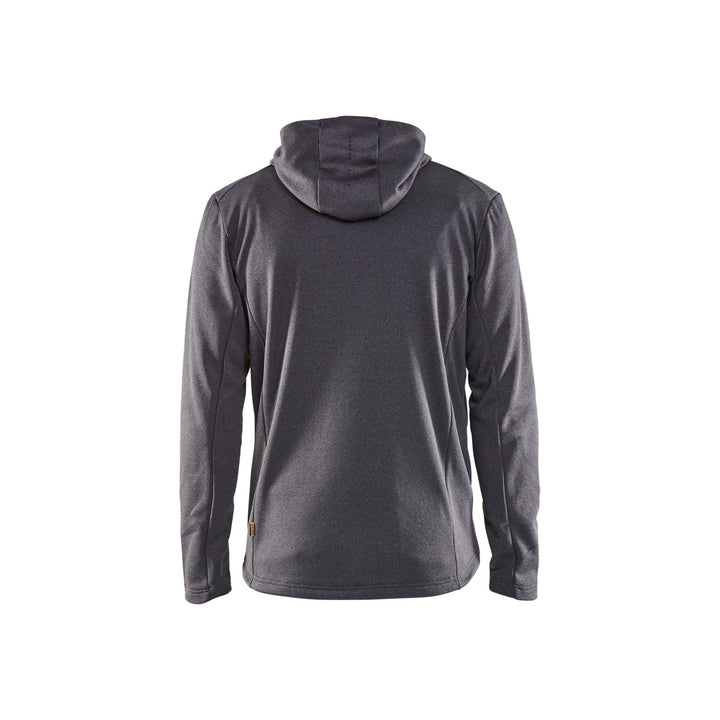 Blaklader 35402533 Hoodie Full Zip Black Melange Rear #colour_black-melange