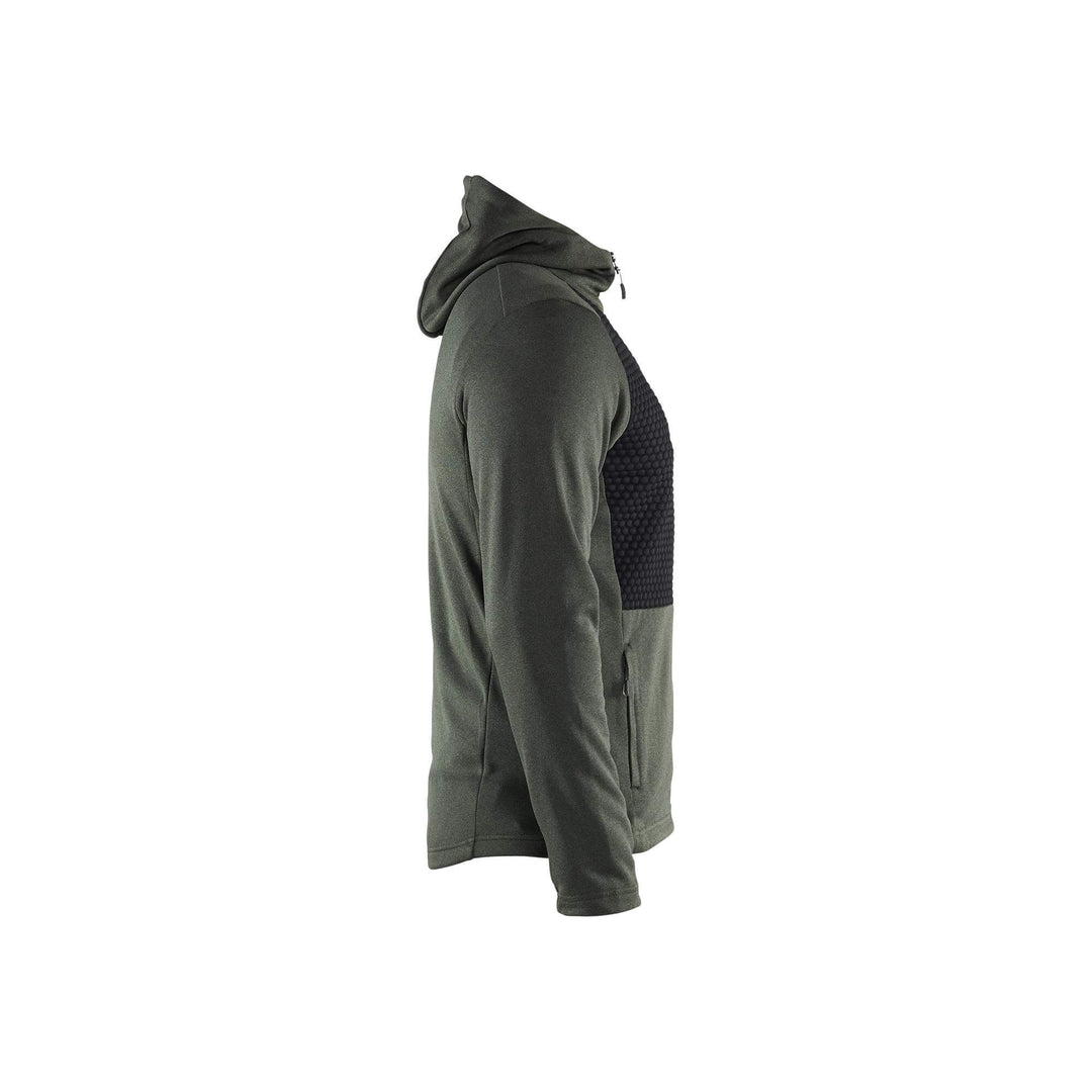 Blaklader 35402533 Hoodie Full Zip Autumn Green/Black Right #colour_autumn-green-black