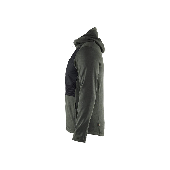 Blaklader 35402533 Hoodie Full Zip Autumn Green/Black Left #colour_autumn-green-black