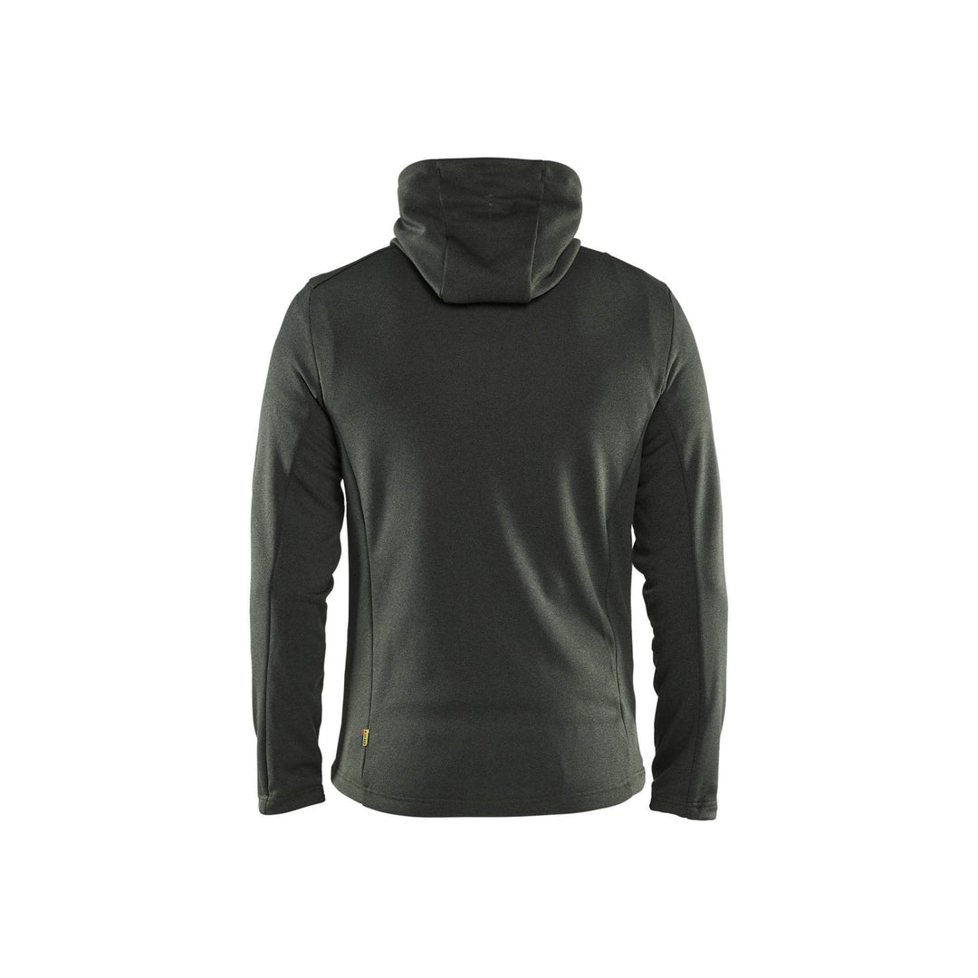 Blaklader 35402533 Hoodie Full Zip Autumn Green/Black Rear #colour_autumn-green-black