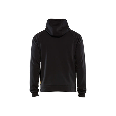 Blaklader 34632526 Hybrid Work Sweater Black/Dark Grey Rear #colour_black-dark-grey