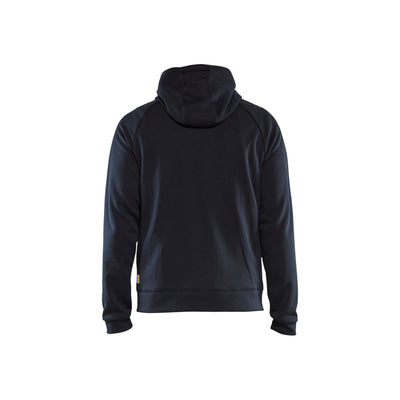 Blaklader 34632526 Hybrid Work Sweater Dark Navy Blue/Black Rear #colour_dark-navy-black