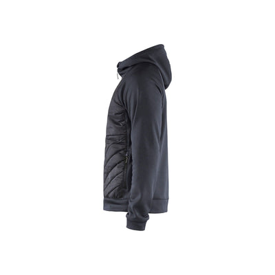 Blaklader 34632526 Hybrid Work Sweater Mid Grey/Black Left #colour_mid-grey-black