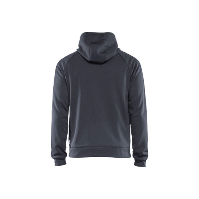 Blaklader 34632526 Hybrid Work Sweater Mid Grey/Black Rear #colour_mid-grey-black