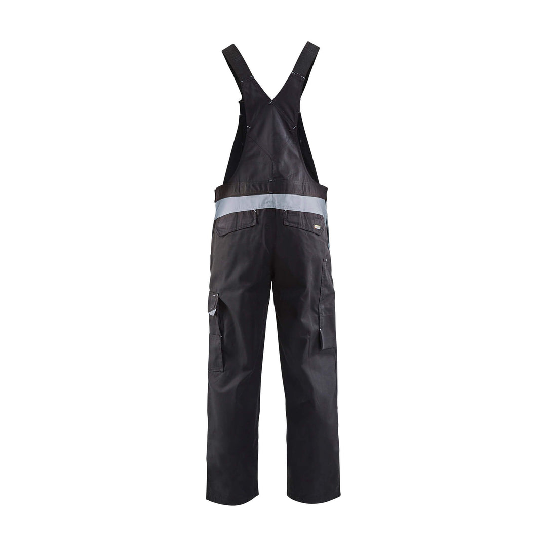 Blaklader 26641800 Industry Bib Overalls Black/Grey Rear #colour_black-grey