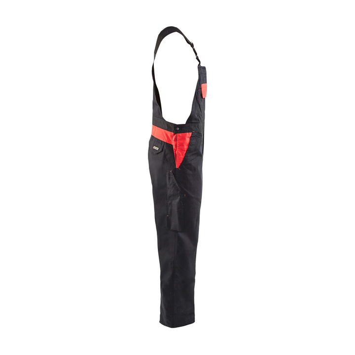 Blaklader 26641800 Industry Bib Overalls Black/Red Right #colour_black-red