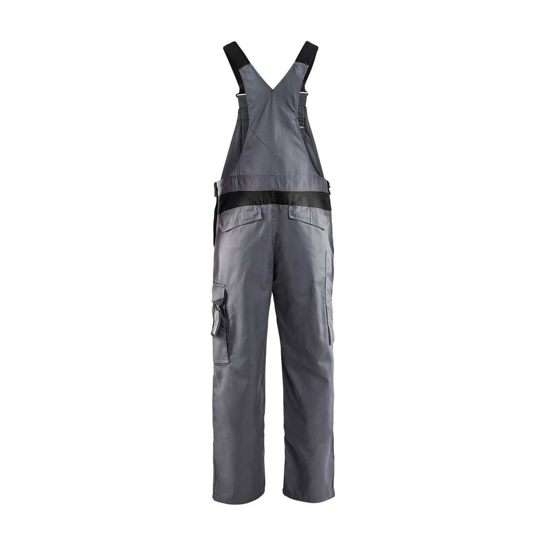 Blaklader 26641800 Industry Bib Overalls Grey/Black Rear #colour_grey-black