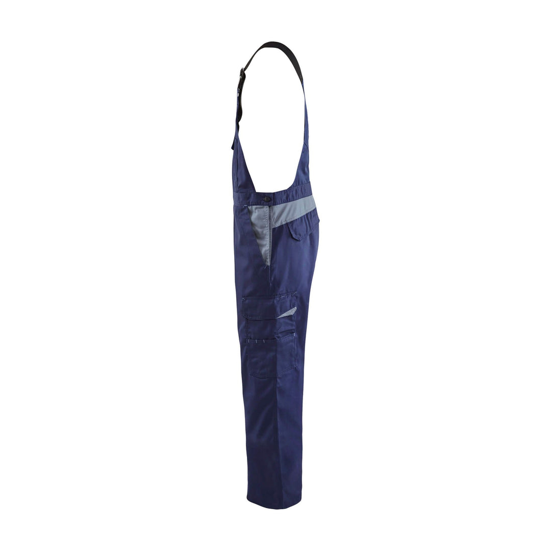 Blaklader 26641800 Industry Bib Overalls Navy Blue/Grey Left #colour_navy-blue-grey