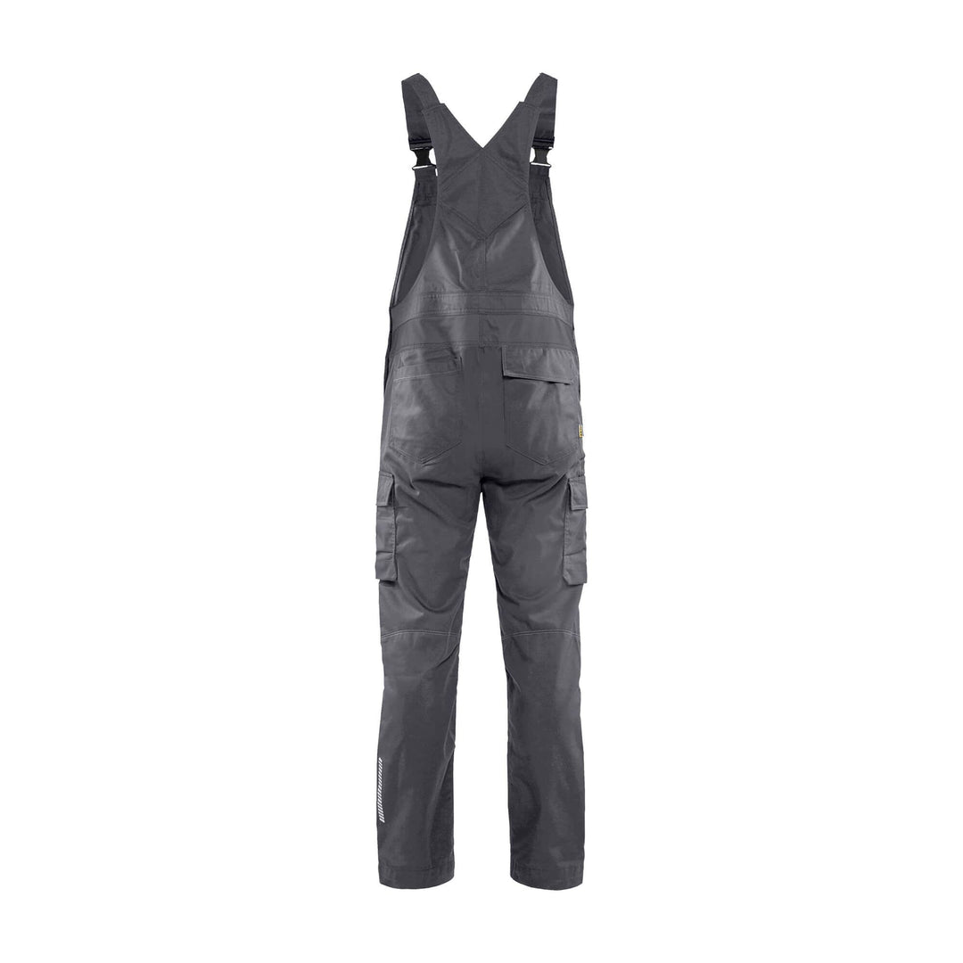 Blaklader 26661344 Industry Bib Overalls Stretch Mid Grey Rear #colour_mid-grey