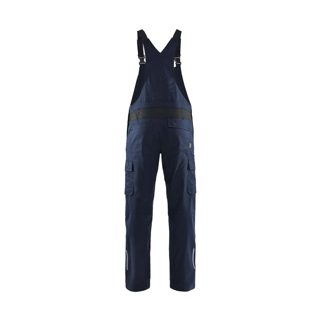 Blaklader 26441832 Industry Bib Overalls Stretch Dark Navy Blue/Black Rear #colour_dark-navy-blue-black