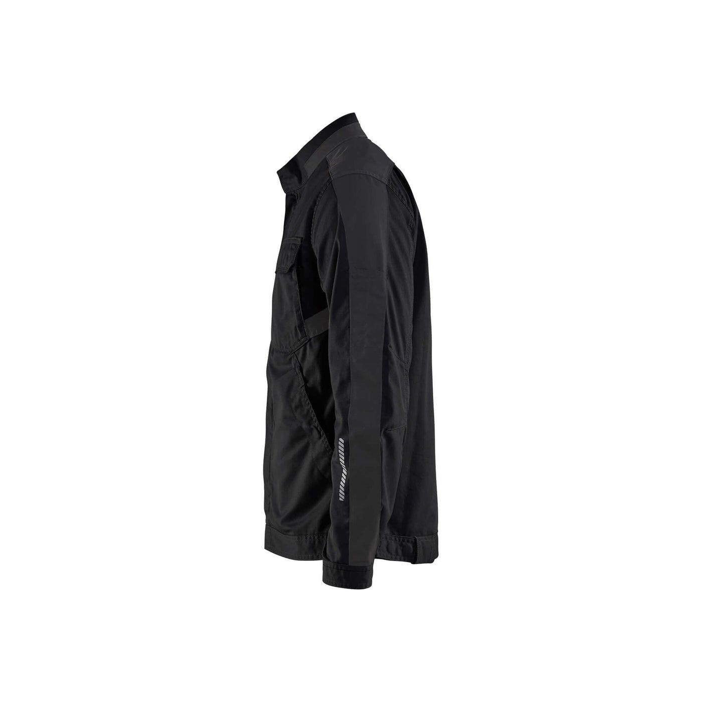 Blaklader 44441832 Industry Jacket Stretch Black/Dark Grey Left #colour_black-dark-grey
