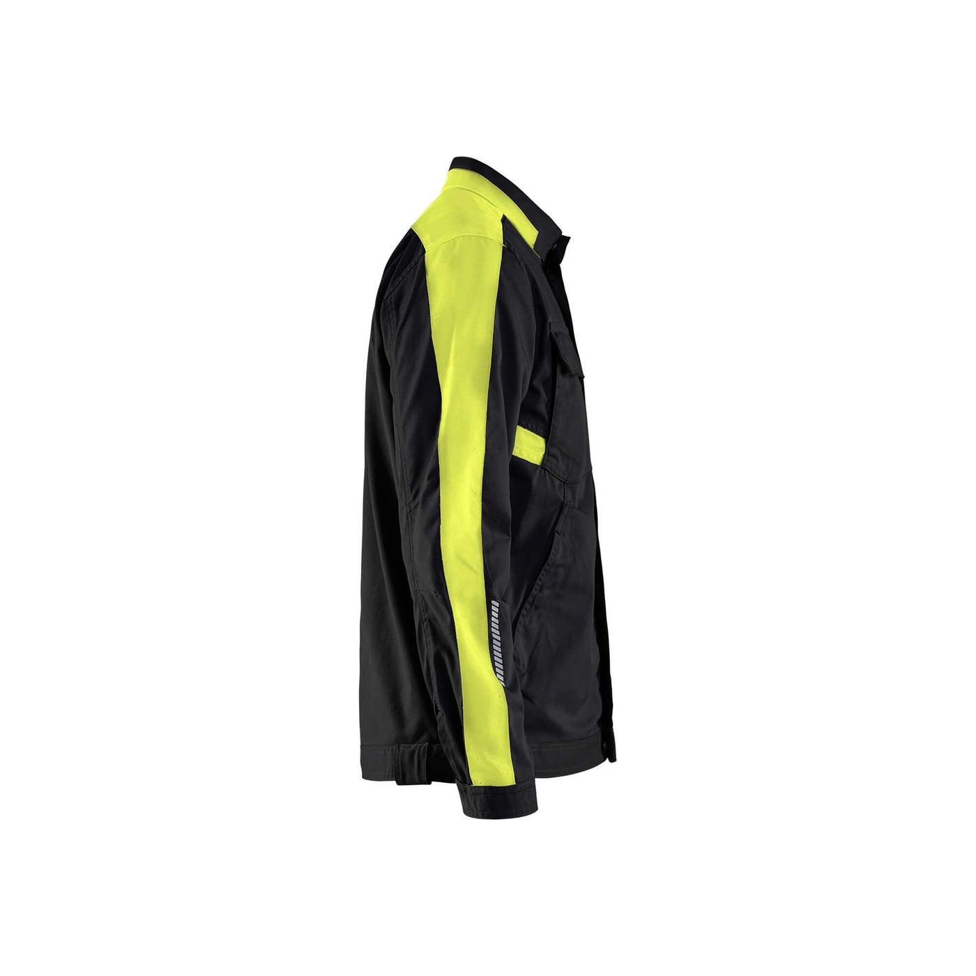 Blaklader 44441832 Industry Jacket Stretch Black/Hi-Vis Yellow Right #colour_black-yellow