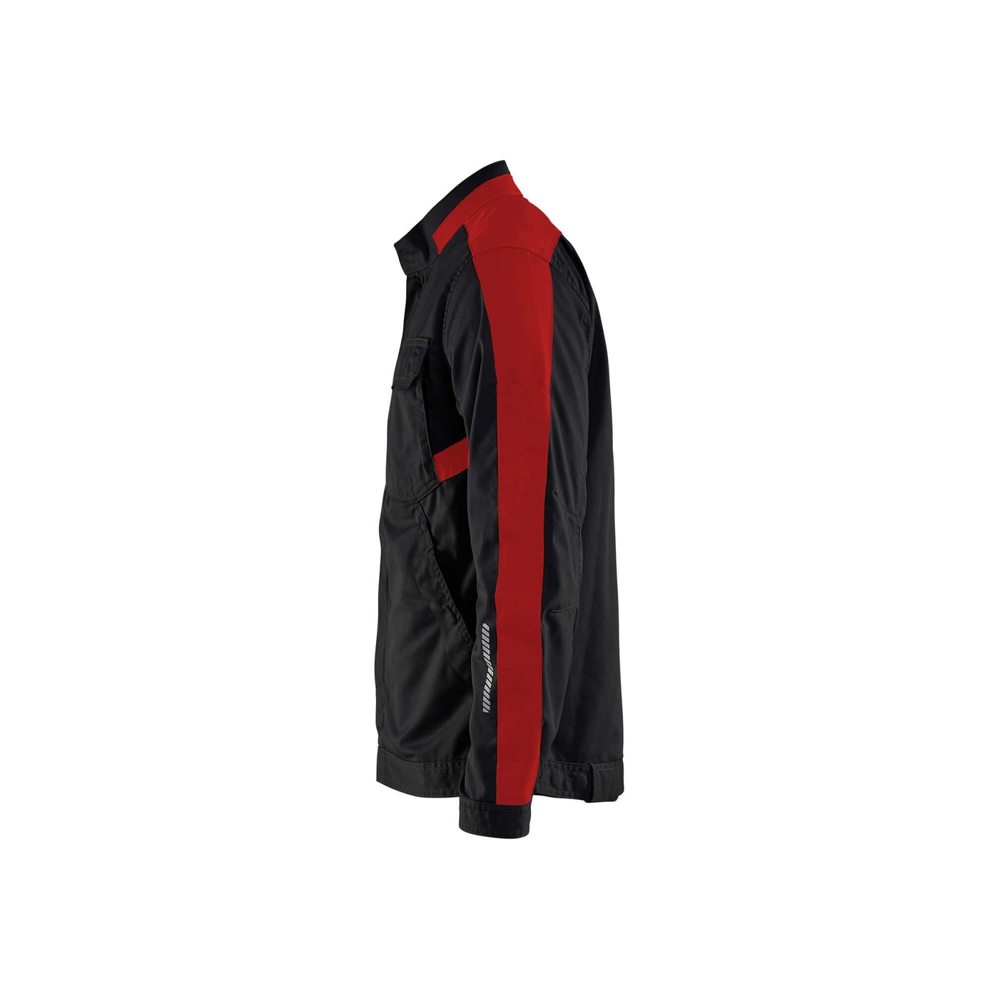 Blaklader 44441832 Industry Jacket Stretch Black/Red Left #colour_black-red