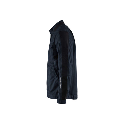 Blaklader 44441832 Industry Jacket Stretch Dark Navy Blue/Black Left #colour_dark-navy-black