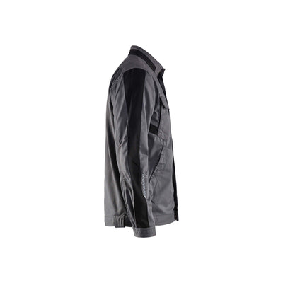 Blaklader 44441832 Industry Jacket Stretch Mid Grey/Black Right #colour_mid-grey-black
