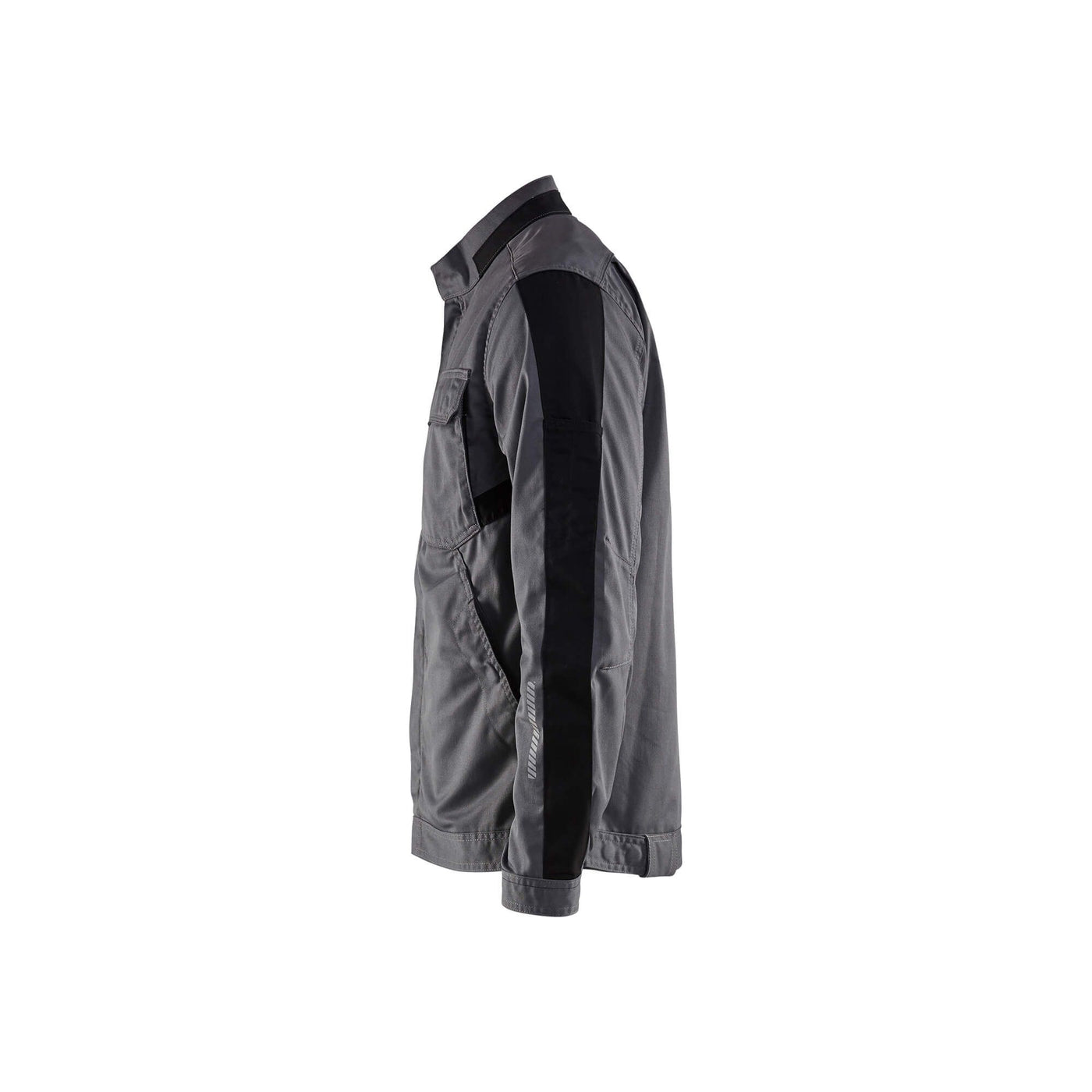 Blaklader 44441832 Industry Jacket Stretch Mid Grey/Black Left #colour_mid-grey-black
