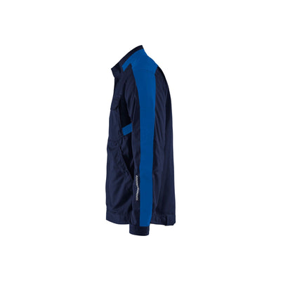 Blaklader 44441832 Industry Jacket Stretch Navy Blue/Cornflower Blue Left #colour_navy-blue-cornflower-blue