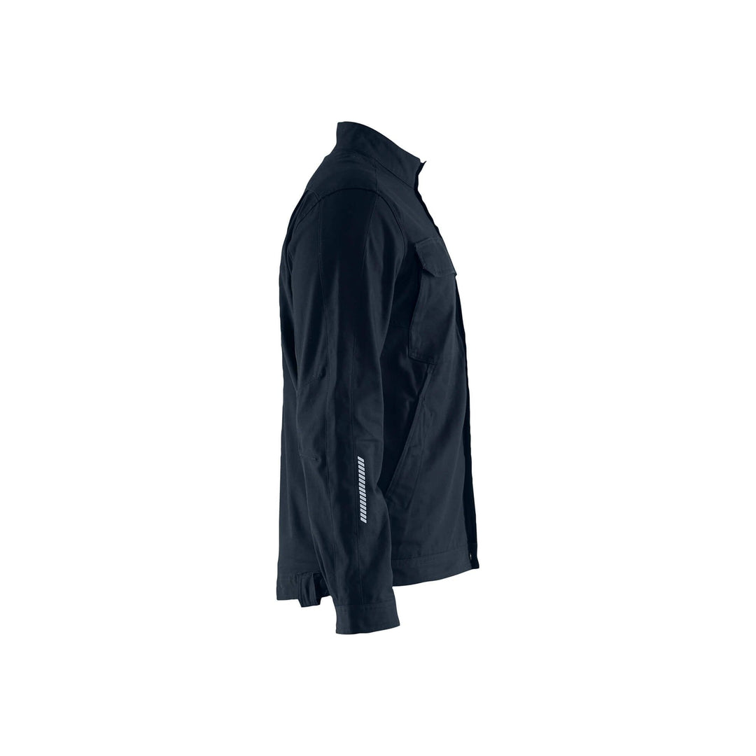 Blaklader 44661344 Industry Jacket Stretch Dark Navy Blue Left #colour_dark-navy-blue