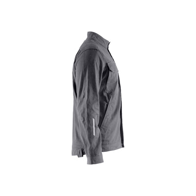 Blaklader 44661344 Industry Jacket Stretch Mid Grey Left #colour_mid-grey