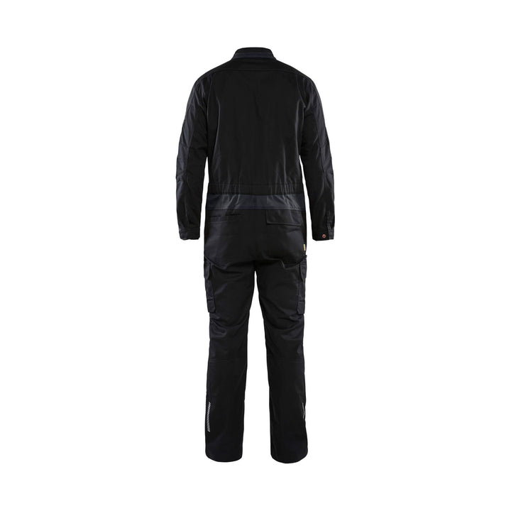 Blaklader 61441832 Industry Overalls Stretch Black/Dark Grey Rear #colour_black-dark-grey