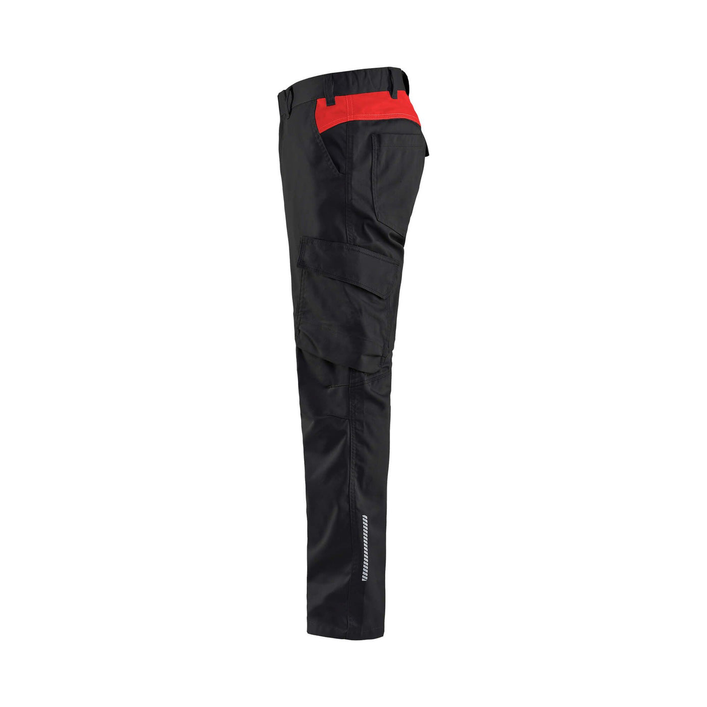 Blaklader 14441832 Industry Trousers Stretch Black/Red Left #colour_black-red