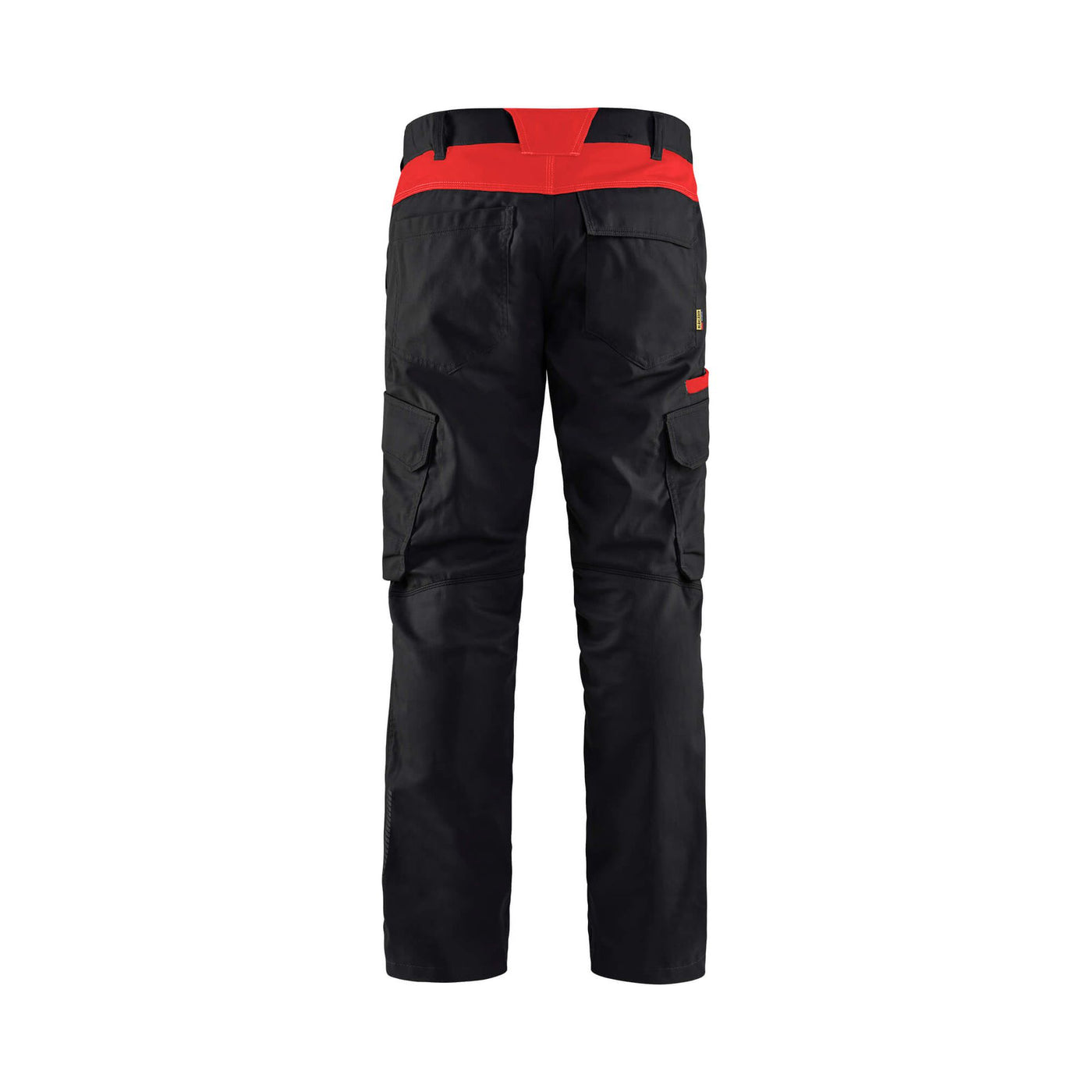 Blaklader 14441832 Industry Trousers Stretch Black/Red Rear #colour_black-red