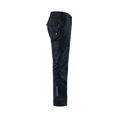 Blaklader 14441832 Industry Trousers Stretch Dark Navy Blue/Black Right #colour_dark-navy-blue-black