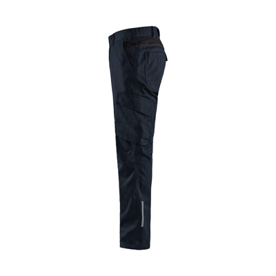 Blaklader 14441832 Industry Trousers Stretch Dark Navy Blue/Black Left #colour_dark-navy-blue-black