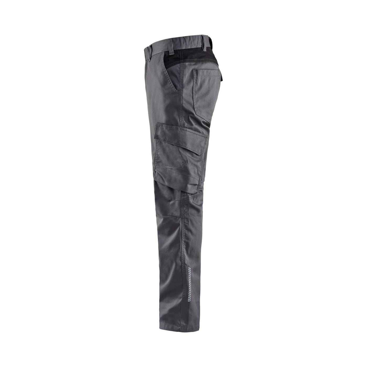 Blaklader 14441832 Industry Trousers Stretch Mid Grey/Black Left #colour_mid-grey-black