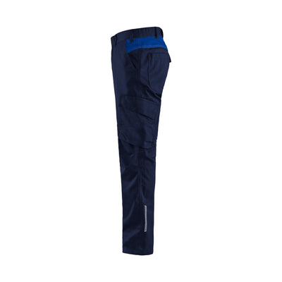 Blaklader 14441832 Industry Trousers Stretch Navy Blue/Cornflower Blue Left #colour_navy-blue-cornflower-blue