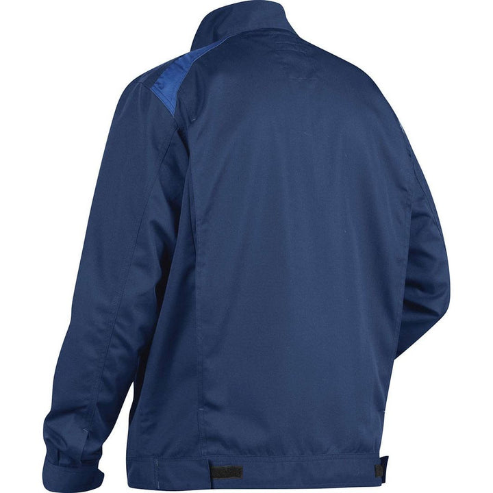 Blaklader 40541210 Industry Work Jacket Navy Blue/Royal Blue Rear #colour_navy-blue-royal-blue