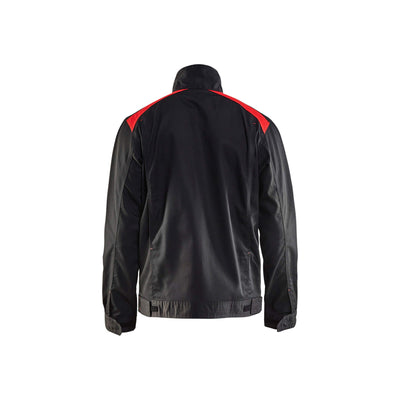 Blaklader 40541800 Industry Work Jacket Black/Red Rear #colour_black-red