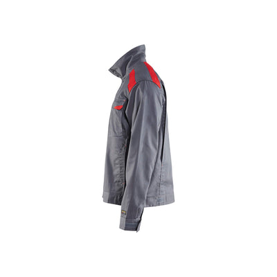 Blaklader 40541800 Industry Work Jacket Grey/Red Left #colour_grey-red