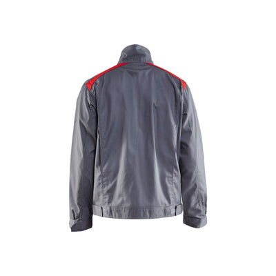 Blaklader 40541800 Industry Work Jacket Grey/Red Rear #colour_grey-red