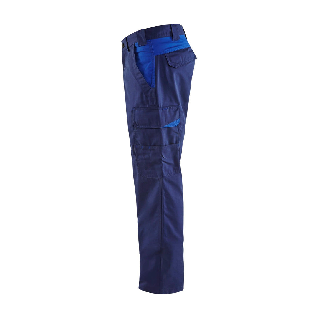 Blaklader 14041210 Industry Work Trousers Navy Blue/Royal Blue Left #colour_navy-blue-royal-blue