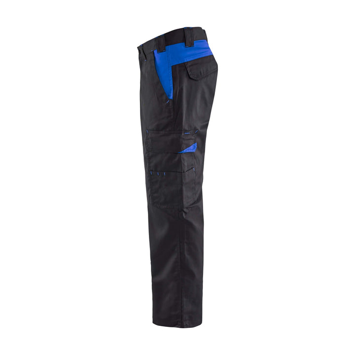 Blaklader 14041800 Industry Work Trousers Black/Cornflower Blue Left #colour_black-cornflower-blue