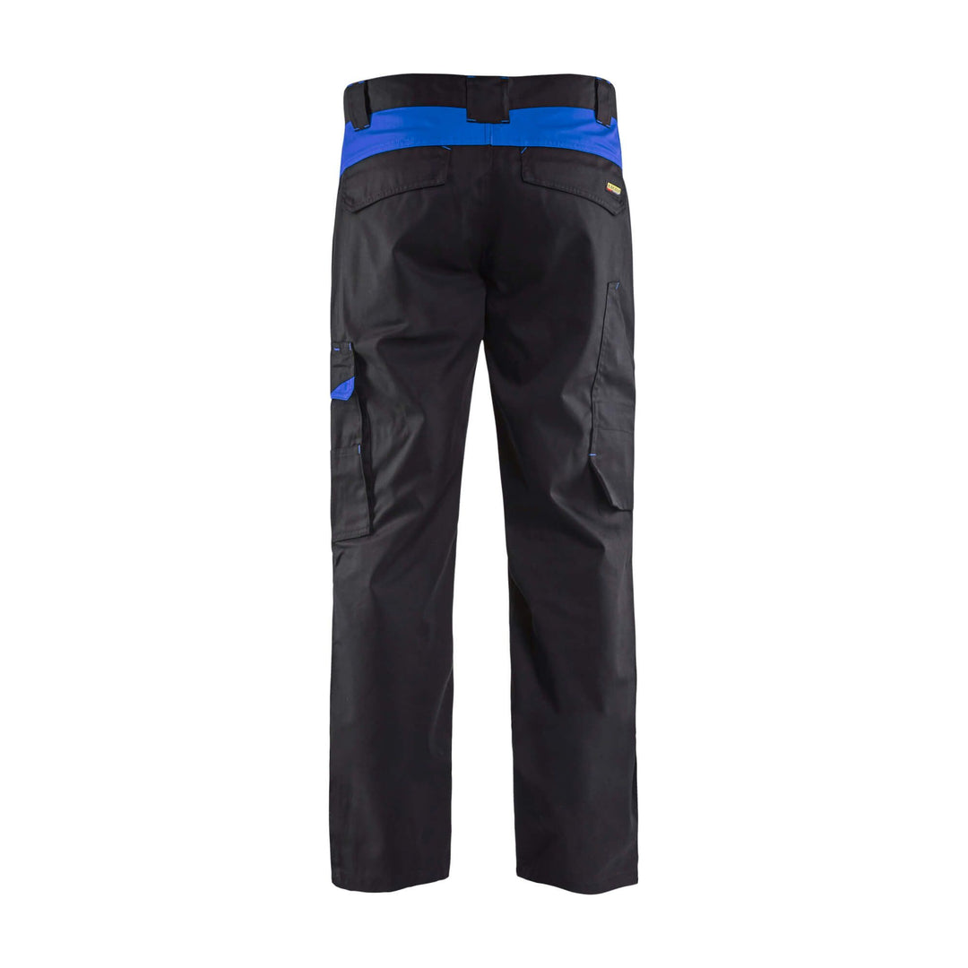 Blaklader 14041800 Industry Work Trousers Black/Cornflower Blue Rear #colour_black-cornflower-blue