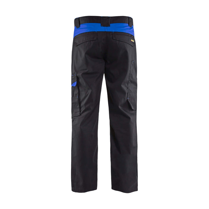 Blaklader 14041800 Industry Work Trousers Black/Cornflower Blue Rear #colour_black-cornflower-blue