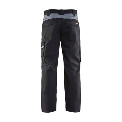Blaklader 14041800 Industry Work Trousers Black/Grey Rear #colour_black-grey