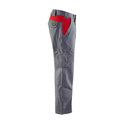 Blaklader 14041800 Industry Work Trousers Grey/Red Right #colour_grey-red