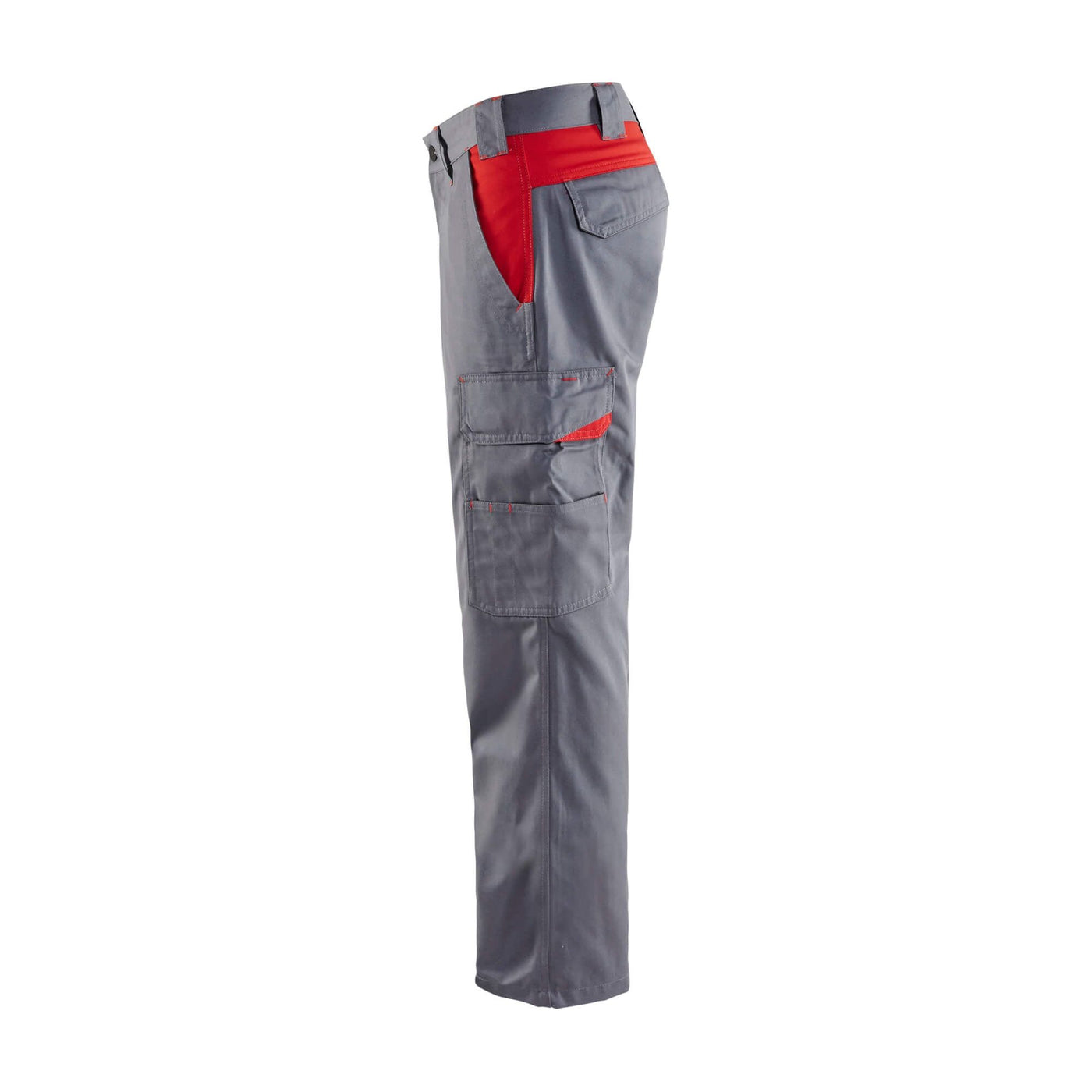 Blaklader 14041800 Industry Work Trousers Grey/Red Left #colour_grey-red