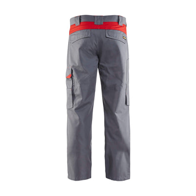 Blaklader 14041800 Industry Work Trousers Grey/Red Rear #colour_grey-red