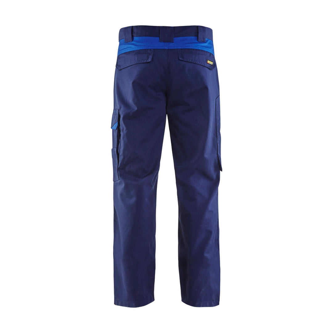 Blaklader 14041800 Industry Work Trousers Navy Blue/Cornflower Blue Rear #colour_navy-blue-cornflower-blue