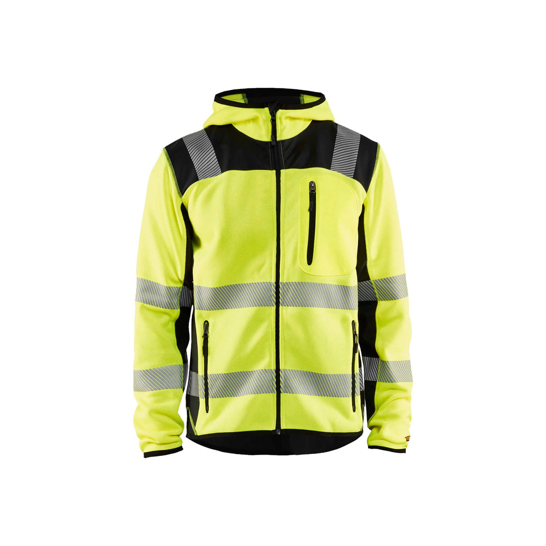 Blaklader 49232120 Knitted Hi-Vis Jacket Yellow/Black Main #colour_yellow-black